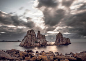 Rock formations on the coast of Plougrescant Peninsula, Brittany Rock formations on the coast of Plougrescant Peninsula, Brittany